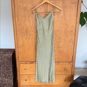Elegant Green Slip Dress